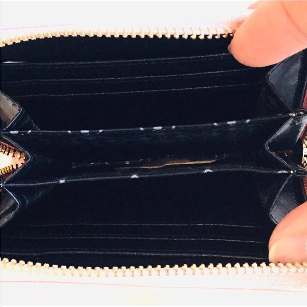 NWT Nanette Lepore Wallet Pebbled Vegan Leather Pink Zip - Picture 5 of 11